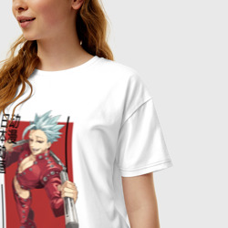 Женская футболка хлопок Oversize Бан, 7 Смертных грехов - фото 2
