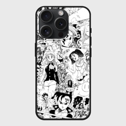 Чехол силиконовый для Apple iPhone 15 Pro матовый Семь смертных грехов, манга