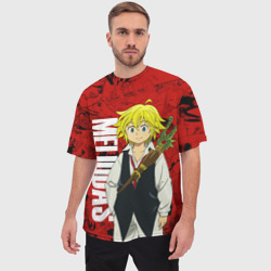 Мужская футболка oversize 3D Мелиодас, Meliodas - фото 2