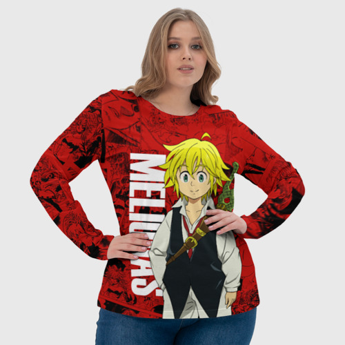 Женский лонгслив 3D Мелиодас, Meliodas, цвет 3D печать - фото 6