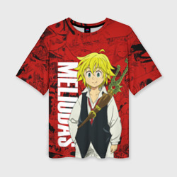 Женская футболка oversize 3D Мелиодас, Meliodas