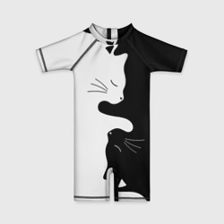 Детский купальный костюм 3D Коты инь-янь