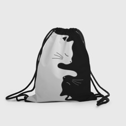 Рюкзак-мешок 3D Коты инь-янь