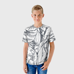 Детская футболка 3D Тропические листья - фото 2