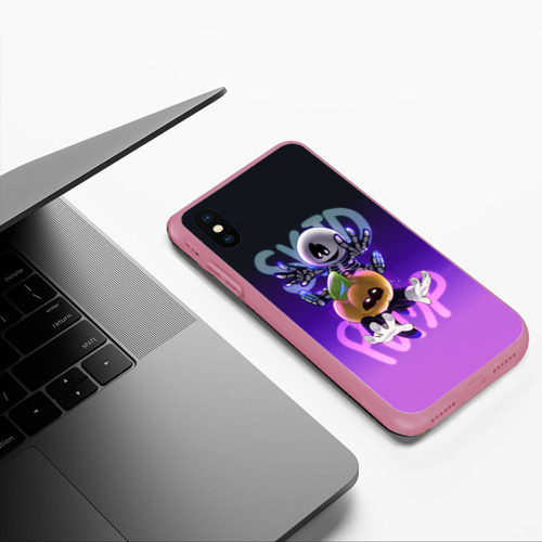 Чехол для iPhone XS Max матовый FNF skid and Pump, цвет малиновый - фото 5