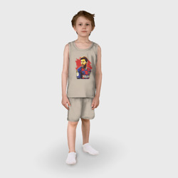 Детская пижама с шортами хлопок Месси - фото 2