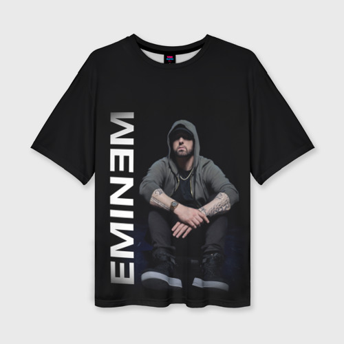 Женская футболка oversize 3D Eminem, цвет 3D печать