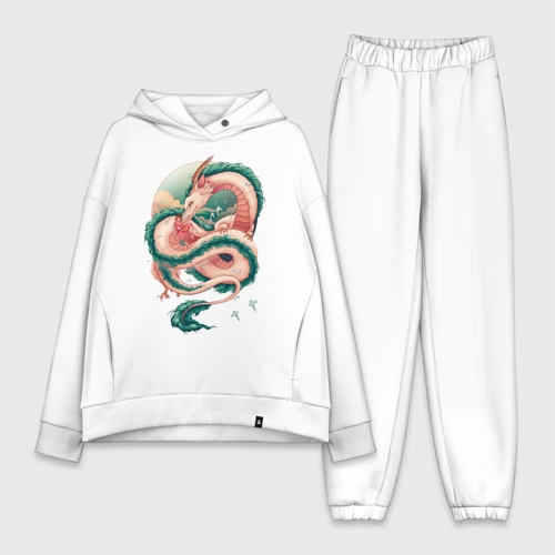 Женский костюм хлопок Oversize Дракон