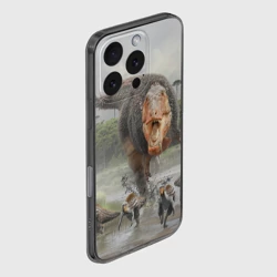 Чехол для iPhone 16 Pro Max силиконовый с защитой камеры Т-Рекс Динозавр Dino - фото 2