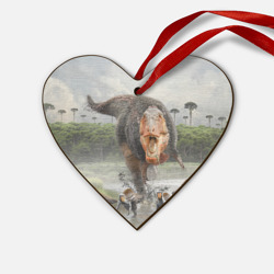 Деревянная игрушка Сердце Т-Рекс Динозавр Dino