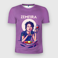 Мужская футболка 3D Slim Zemfira арт ужин