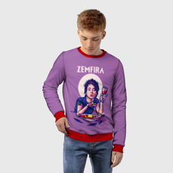 Детский свитшот 3D Zemfira арт ужин - фото 2