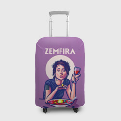 Чехол для чемодана 3D Zemfira арт ужин