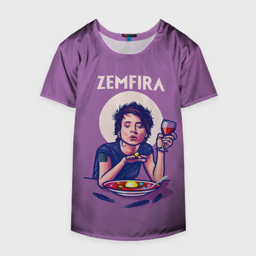 Накидка на куртку 3D Zemfira арт ужин, цвет 3D печать - фото 4