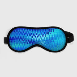 Синий-голубой абстрактный узор зигзаг – Маска для сна 3D с принтом купить