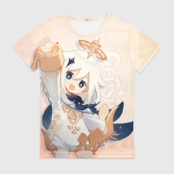 Женская футболка 3D Genshin Impact, Паймон