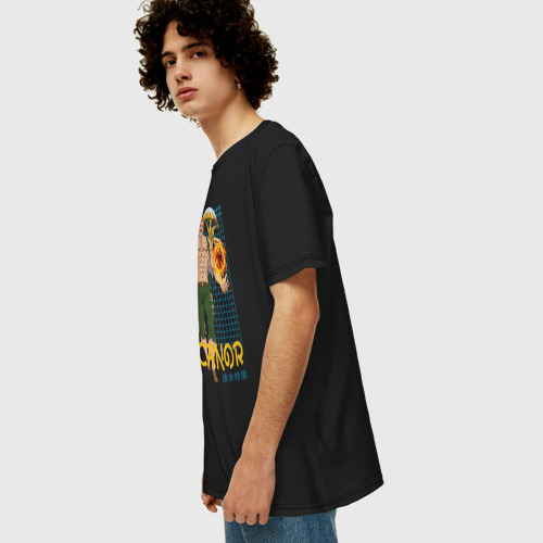 Мужская футболка хлопок Oversize Эсканор, цвет черный - фото 5