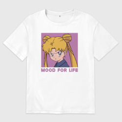 Женская футболка хлопок Oversize Mood Сейлор мун