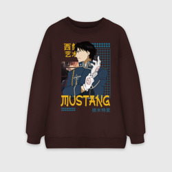 Женский свитшот oversize без начеса хлопок Мустанг, Стальной алхимик