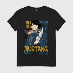 Женская футболка хлопок Мустанг, Стальной алхимик
