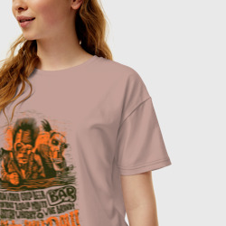 Женская футболка хлопок Oversize Мужчина и женщина монстры - фото 2