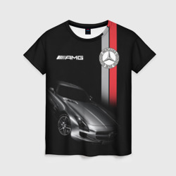 Женская футболка 3D Mercedes Benz AMG