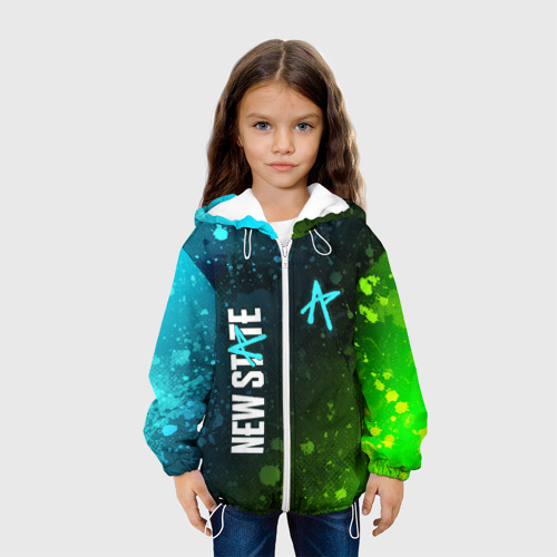 Детская куртка 3D ПАБГ New State - Брызги, цвет белый - фото 4