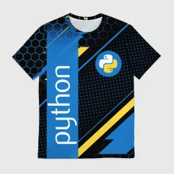Мужская футболка 3D Python Пайтон
