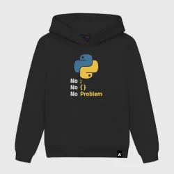 Мужская толстовка хлопок Пайтон Python no problem