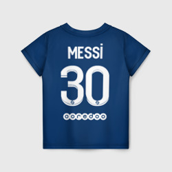 Детская футболка 3D Месси форма ПСЖ 2021/2022