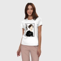 Женская пижама с белой футболкой хлопок Ринтаро Суна Haikyuu!! - фото 2