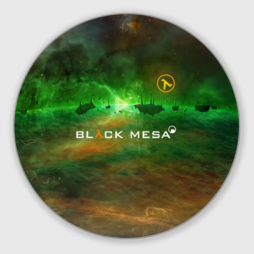 Круглый коврик для мышки Black Mesa Half-life