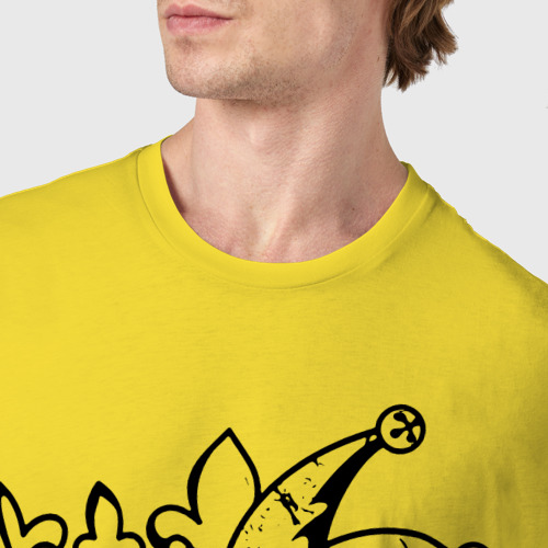 Мужская футболка хлопок Царство шута Король и Шут, цвет желтый - фото 6