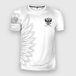 Мужская футболка 3D Slim Russia MSKSide - Colorless