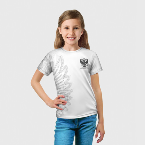 Детская футболка 3D Russia MSKSide - Colorless, цвет 3D печать - фото 5