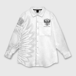 Мужская рубашка oversize 3D Russia MSKSide - Colorless