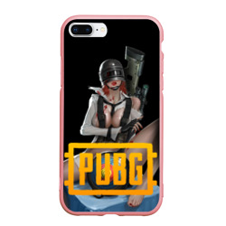 Чехол для iPhone 7Plus/8 Plus матовый PUBG 18+ girl