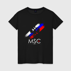 Женская футболка хлопок Russia - Our Side