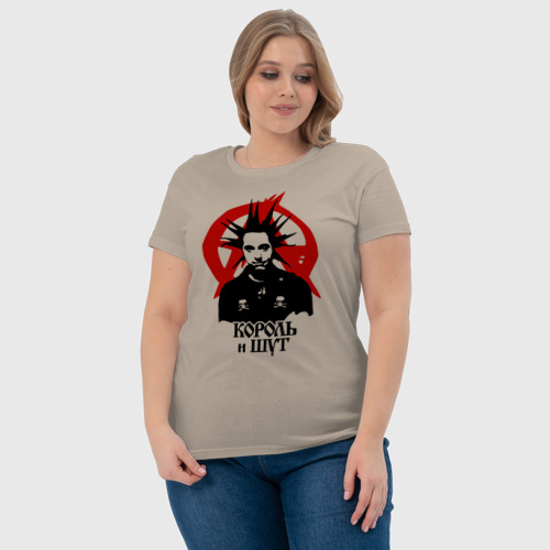 Женская футболка хлопок с принтом Горшок Король и Шут, фото #4