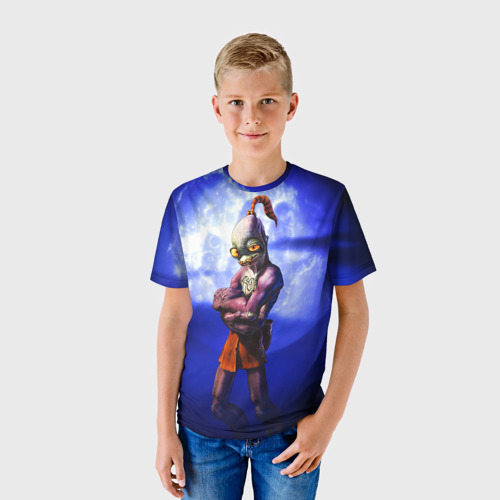 Детская футболка 3D с принтом Abe, фото на моделе #1