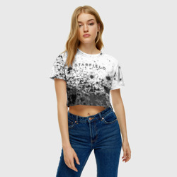 Женская футболка Crop-top 3D Starfield - Powder - фото 2