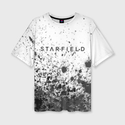 Женская футболка oversize 3D Starfield - Powder