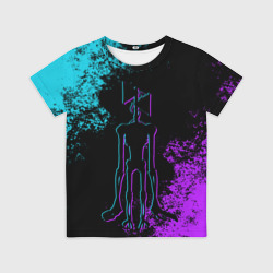 Детская футболка 3D Неоновый Сиреноголовый