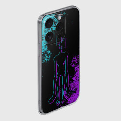 Чехол для iPhone 15 Pro силиконовый с защитой камеры Неоновый Сиреноголовый - фото 2