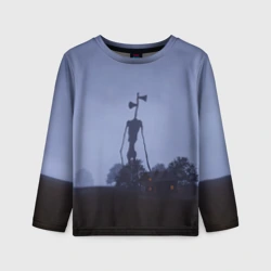 Детский лонгслив 3D Сиреноголовый у дома