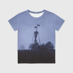 Детская футболка 3D Сиреноголовый у дома