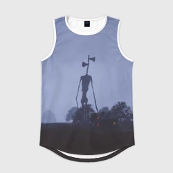 Мужская спортивная майка 3D Сиреноголовый у дома