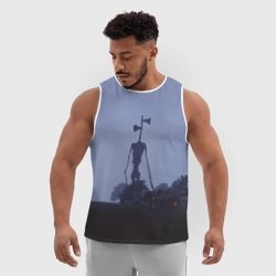 Мужская спортивная майка 3D Сиреноголовый у дома - фото 2