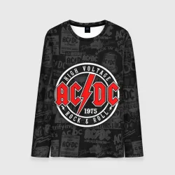 Мужской лонгслив 3D AC DC high voltage