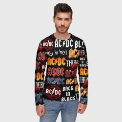Мужской лонгслив 3D AC DC logobombing - фото 2